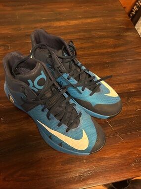 Nike Blue High-Top Sneakers with White Logo